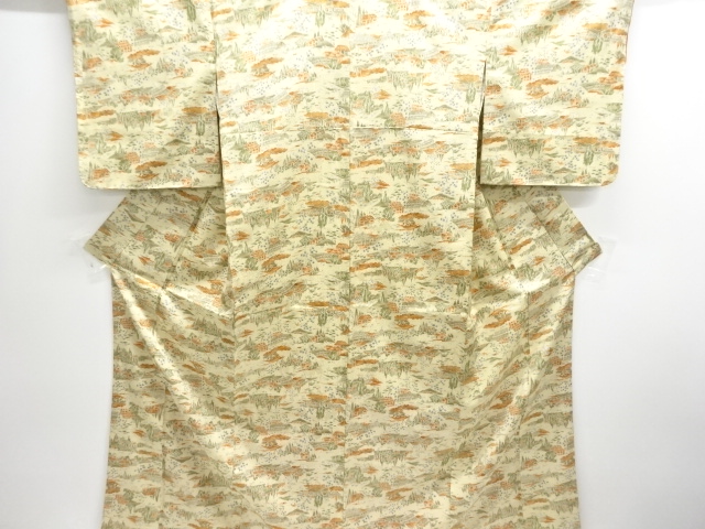 JAPANESE KIMONO / KOMON / SCENERY OF HOUSE